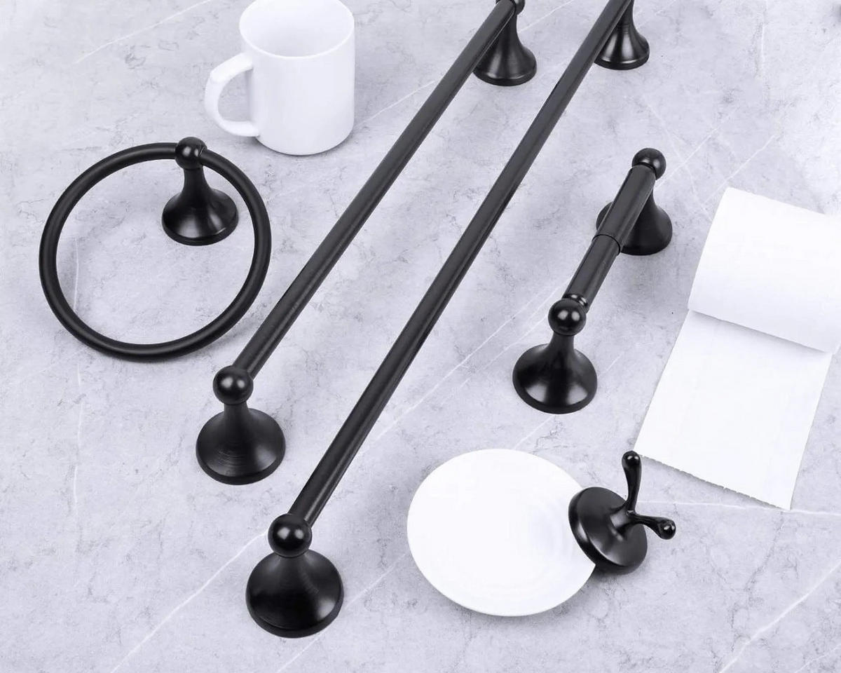 HANDTUCHHALTER Rea Black 332870a Retro - Schwarz, Metall (64/5.5/7.5cm) - REA