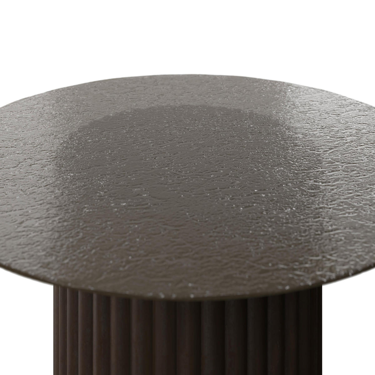 COUCHTISCH Zelia Braun/Walnussfarben MDF rund - Walnussfarben, Holz (80/80/45cm) - Bessagi Home