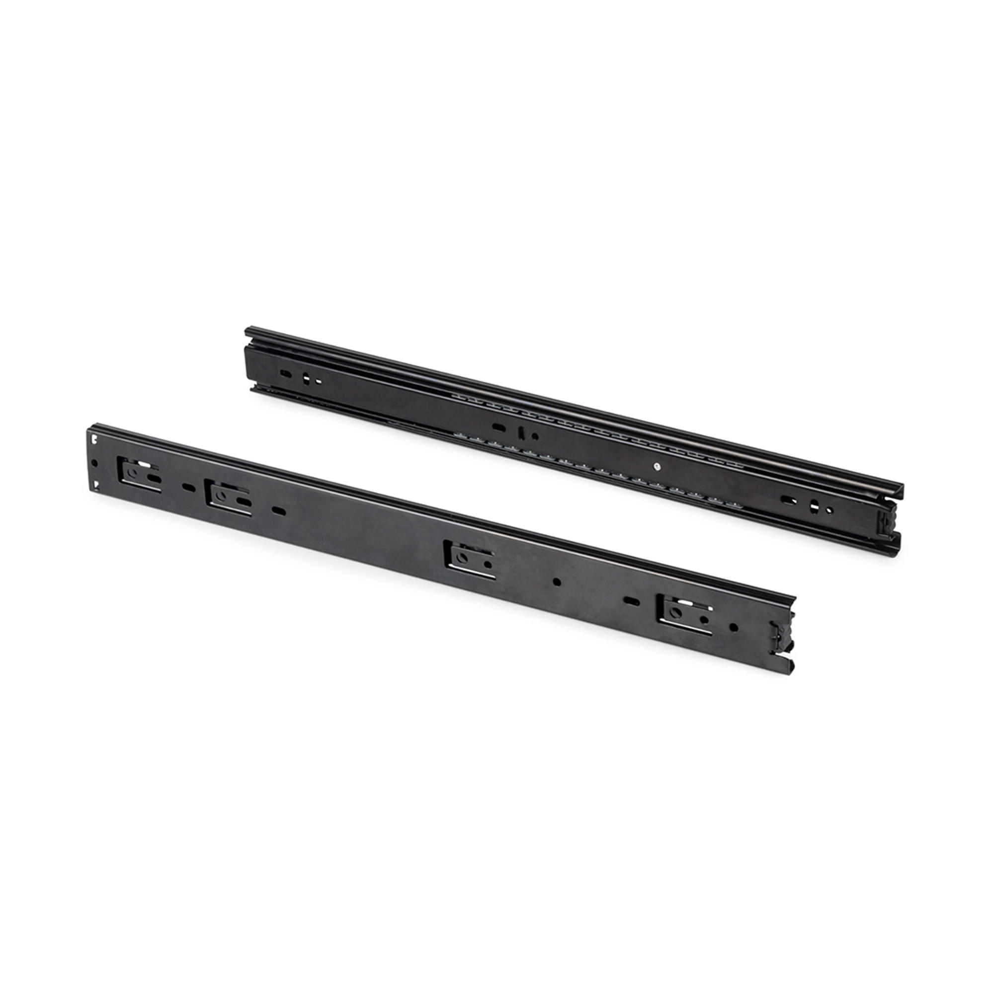 KUGELFÜHRUNGEN Höhe 45mm, Tiefe 600mm, Vollauszug, Schwarz 5er-set - Schwarz, Metall (1.27/5/50cm) - EMUCA