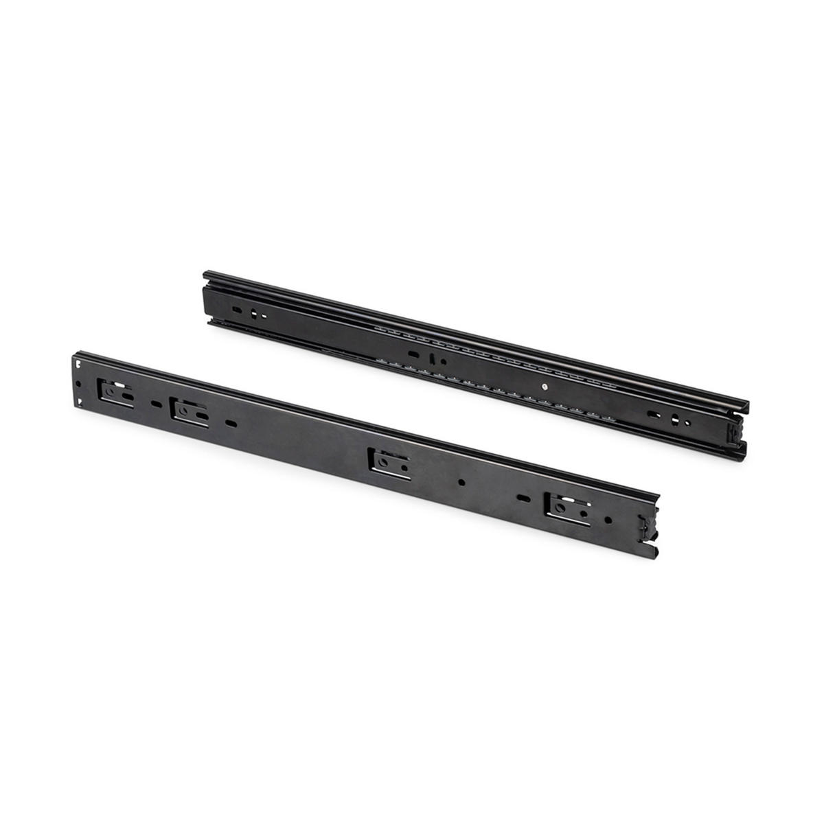 KUGELFÜHRUNGEN Höhe 45mm, Tiefe 600mm, Vollauszug, Schwarz 5er-set - Schwarz, Metall (13/6/65cm) - EMUCA