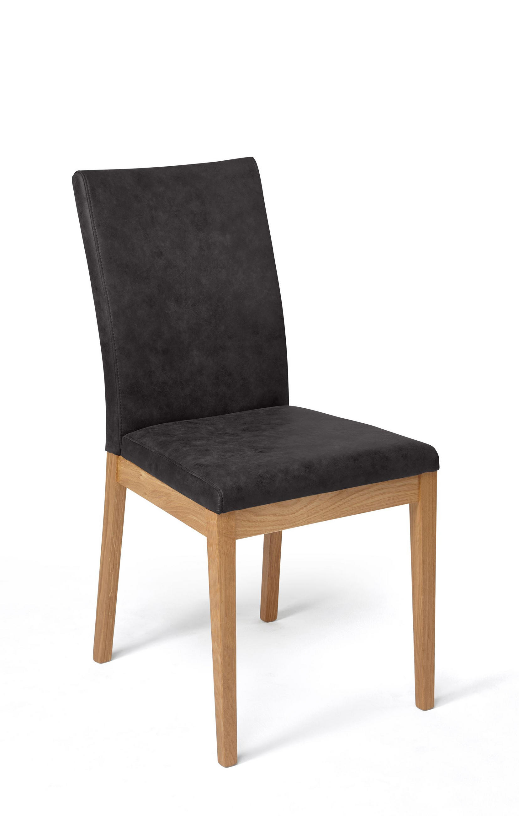 ESSZIMMERSTUHL 2er-Set Delfi 1 Wildeiche Massiv/Microfaser Anthrazit - Anthrazit, Holz (46/95/60cm) - 58aufmkessel