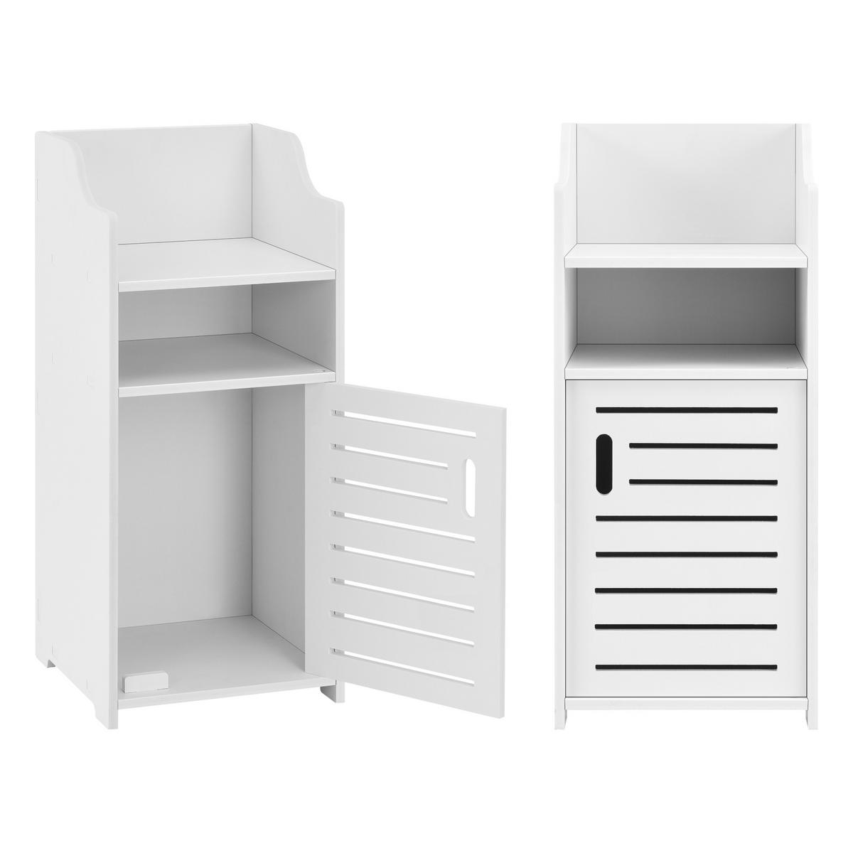 BADEZIMMERSCHRANK Skara - Weiß, Kunststoff (32/72/32cm) - [en.casa]