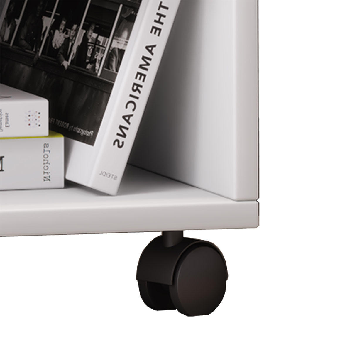 NACHTKÄSTCHEN 45/54/38 cm  in Weiß  - Silberfarben/Weiß, MODERN, Holzwerkstoff/Kunststoff (45/54/38cm) - MID.YOU