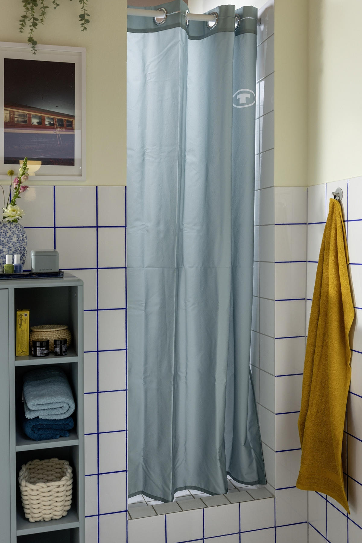 DUSCHVORHANG Polyester - Mintgrün, Textil (180/200cm) - Tom Tailor