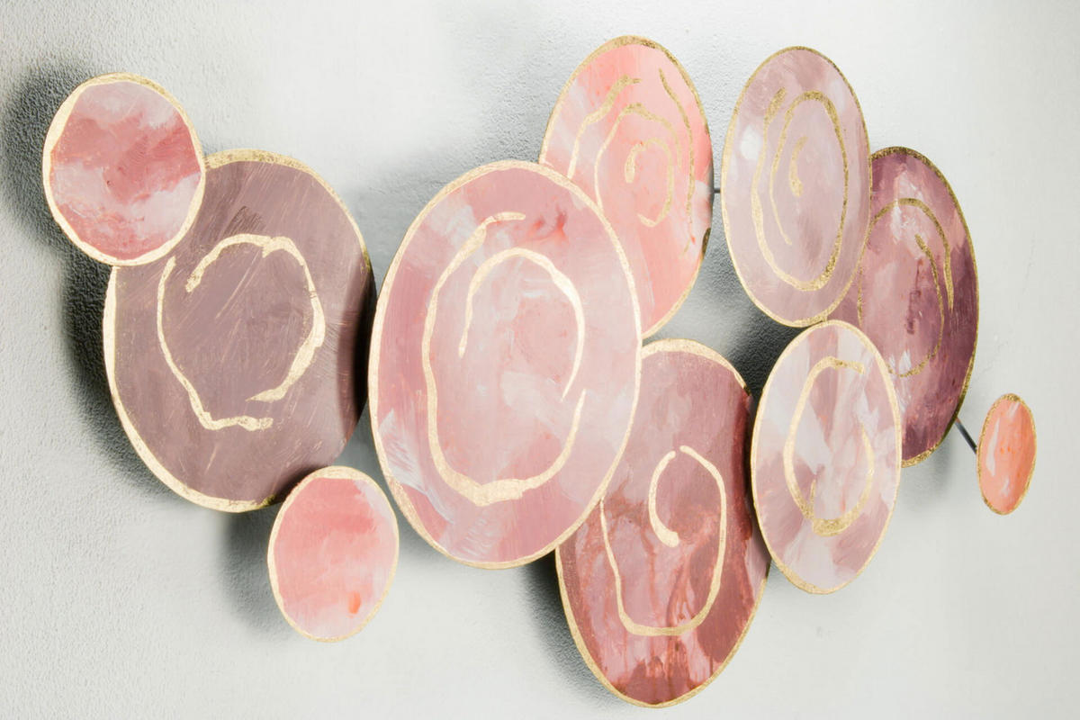 WANDDEKO Rot 120/60 cm - Pink/Rot, Metall (3/60/6cm) - KUNSTLOFT