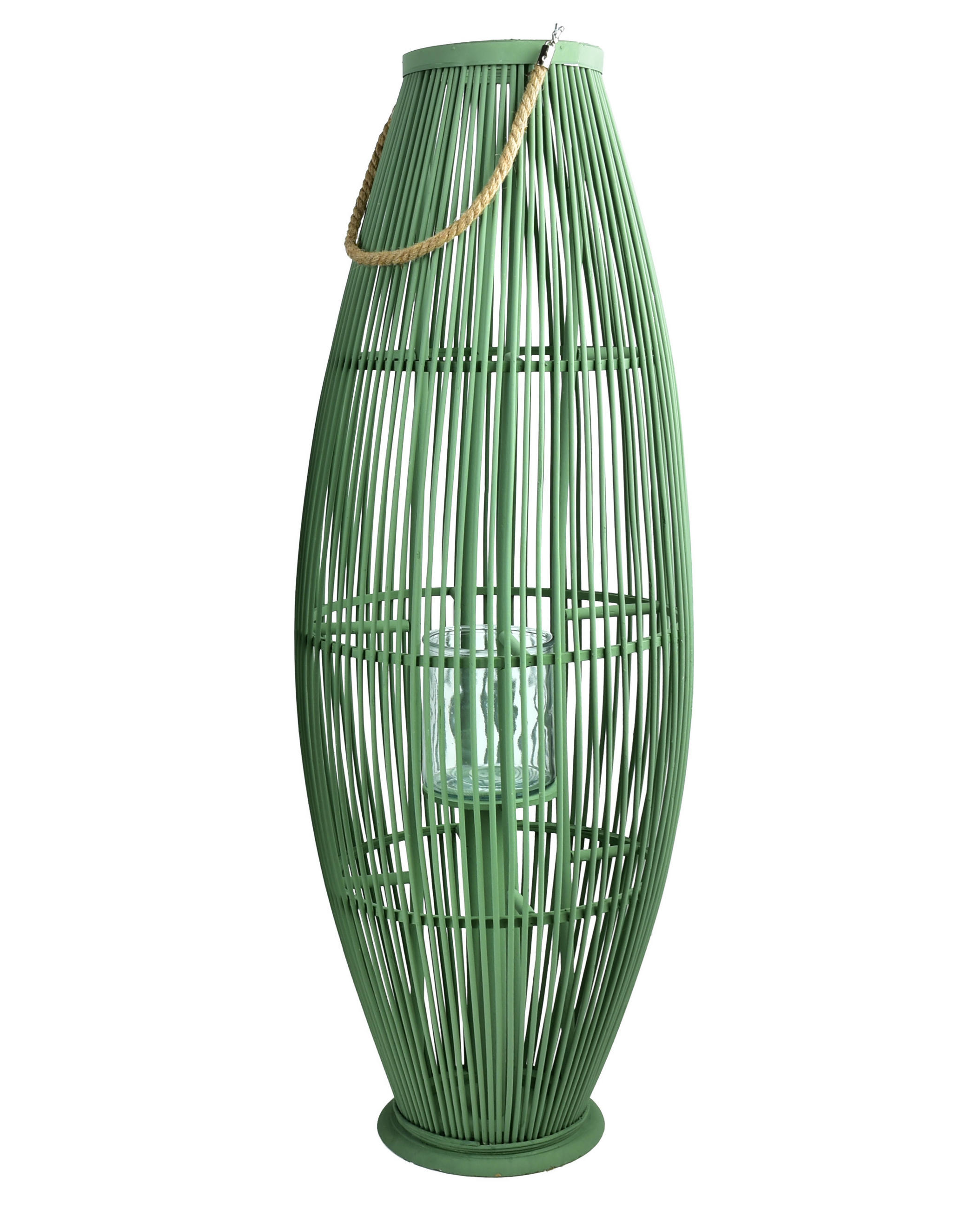 LUCERNA Lucie zelená 37/37/135 cm prútená - zelená, drevo (37/135/37cm) - Mondex