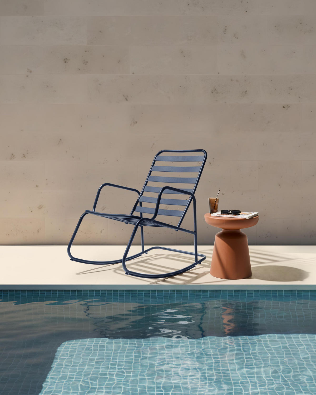 GARTEN-SCHAUKELSTUHL Schwarz Turi - Schwarz, Metall (66/92/96cm) - Beliani