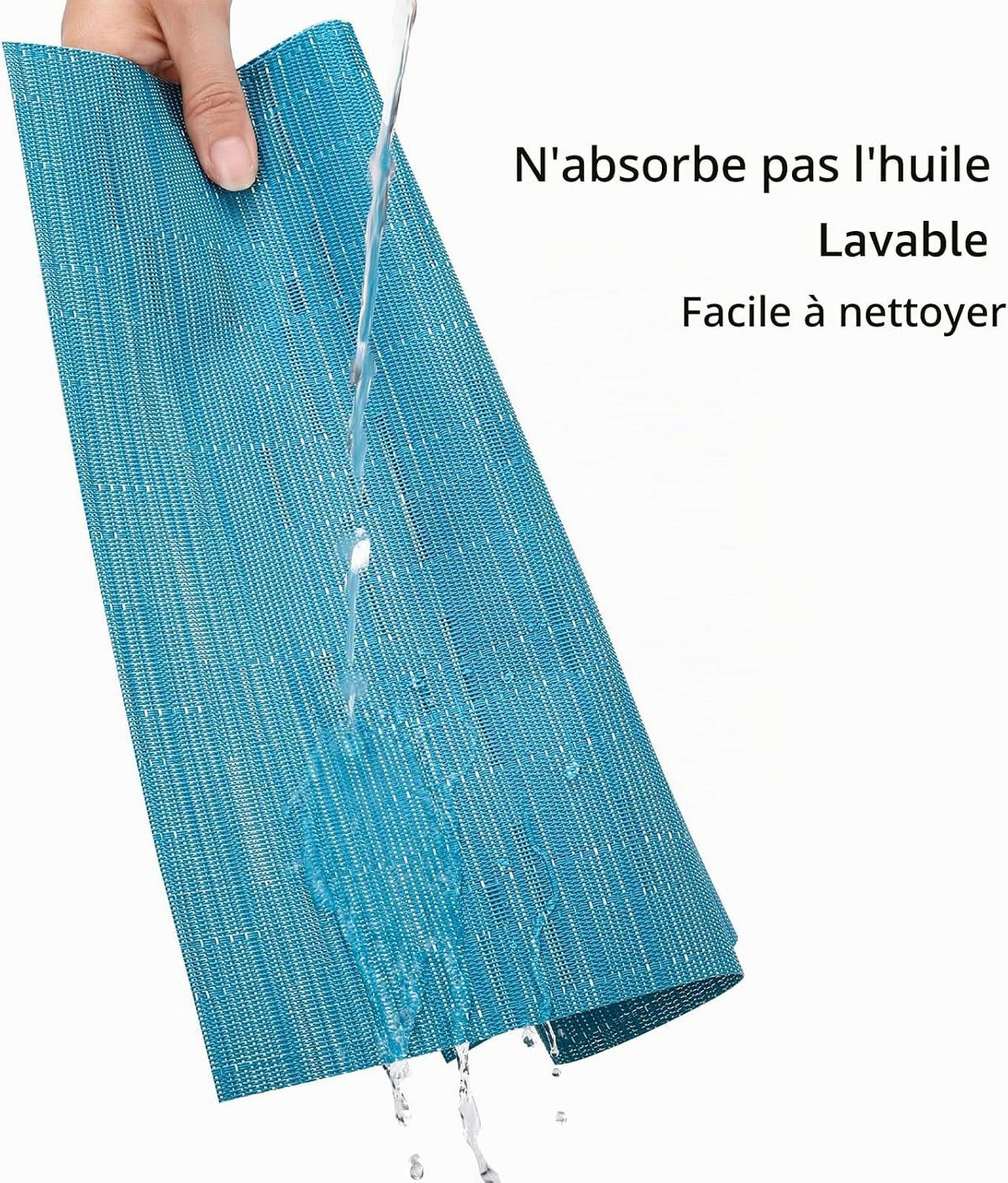 PLATZSETS (6er-Set) – 30 x 45 cm – Blau - Blau, Leder (30/45cm)