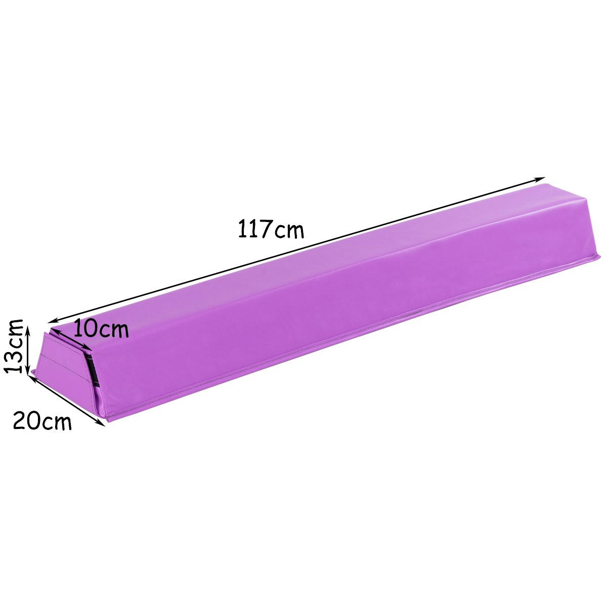 BALANCE Beam zusammenfaltbar Lila - Lila, Kunststoff (20/170cm) - COSTWAY