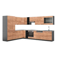ECKKÜCHE Fame-Line Goldkraft Eiche/Anthrazit 347 x 257 cm, AP Marmor - Honigeiche/Anthrazit, Holzwerkstoff (347/81.6/60cm) - Vicco