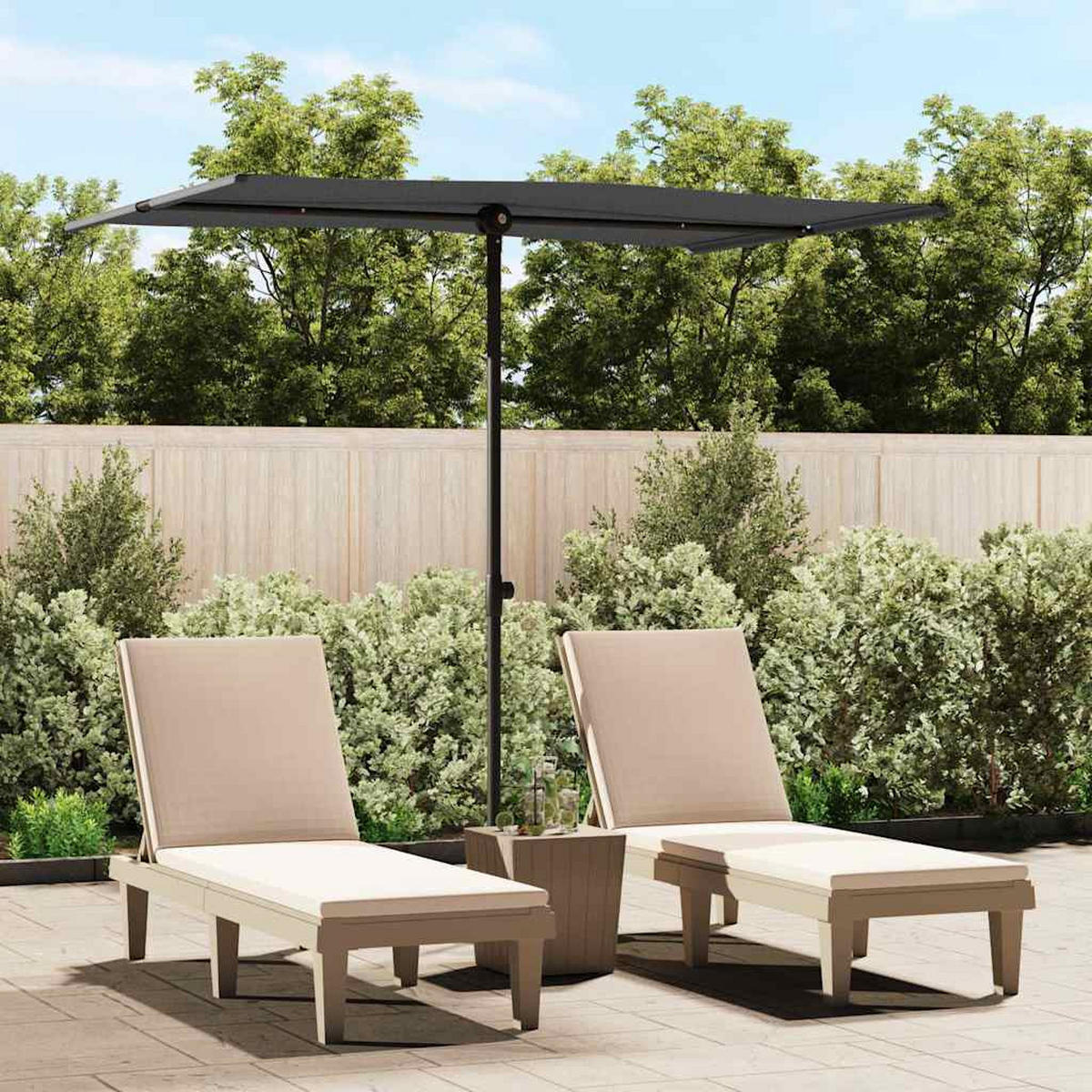 SONNENSCHIRM Mit Aluminium-Mast 2/1.5 M Anthrazit - Anthrazit, Textil (200/150cm) - vidaXL