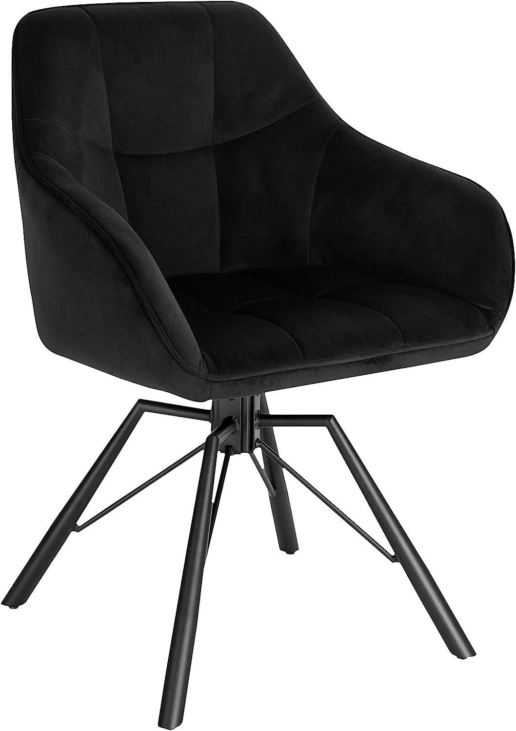 Woltu Armlehnstuhl Schwarz 57x82.5x54 cm