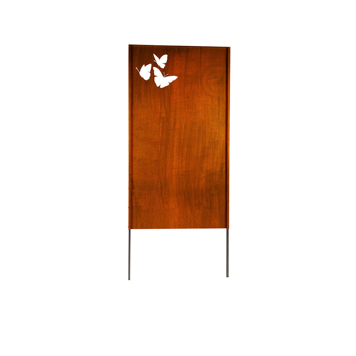 SICHTSCHUTZZAUN BUTTERFLY - Orange, Metall (100/180cm) - Home Deluxe