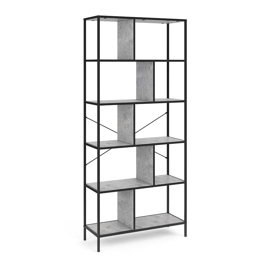 RAUMTEILER Fyrk Beton 80 x 180 cm - Grau, Holzwerkstoff (80/180/30cm) - Vicco