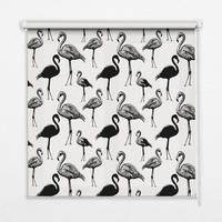 VNÚTORNÁ roleta - okenná roleta - roleta - 100x180 cm - Čierne plameniaky - čierna, plast (100/180/0.5cm) - TULUP