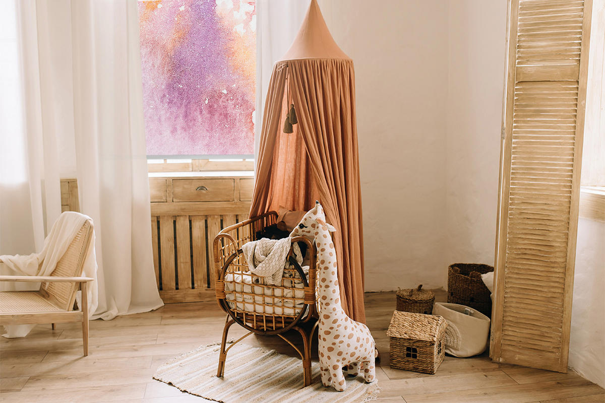 VNÚTORNÁ roleta - okenná roleta - roleta - 100x100 cm - umelecký náter rozliatia - pink, plast (100/100/0.5cm) - TULUP