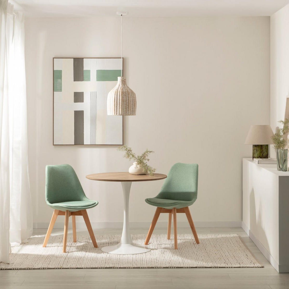 ESSTISCH Cory Zweifarbig 80 cm x 73 cm - Multicolor, Holzwerkstoff (80/80/73cm)