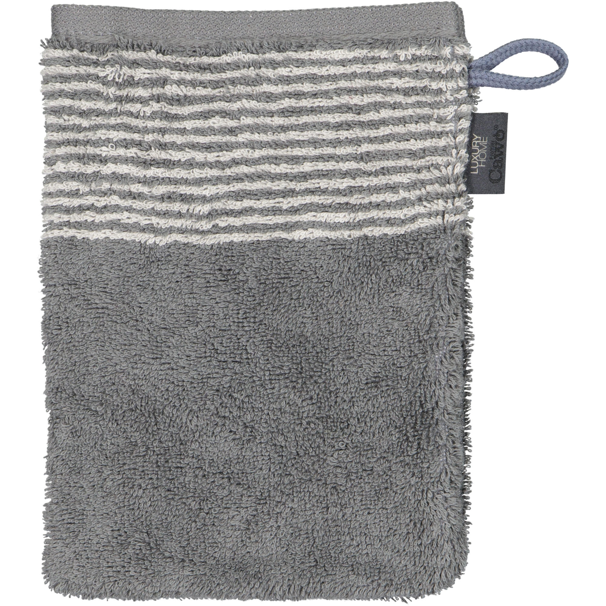 HANDTÜCHER LUXURY HOME TWO-TONE 590 SCHIEFER - 77 - Grau, Textil (16/22cm) - Cawö