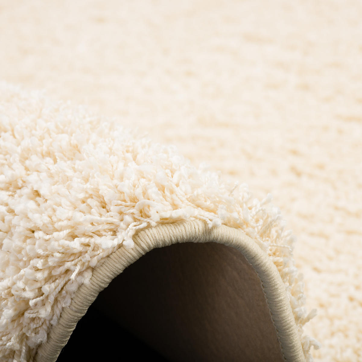 LUXUS HOCHFLOR LANGFLOR TEPPICH MILANO RUND - Creme, Textil (160/160cm) - Snapstyle