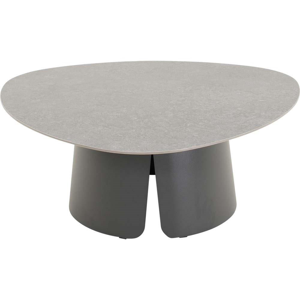 BEISTELLTISCH Alva - Anthrazit - 97/97/37 cm - Dunkelgrau, Metall (97/97/37cm) - Lesli Living
