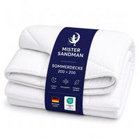 SOMMERBETTDECKE 200x200 cm – leichte Bettdecke mit kühlender Füllung & atmungsaktivem Mikrofaserbezug - Weiß, Textil (200/200cm) - Mister Sandman