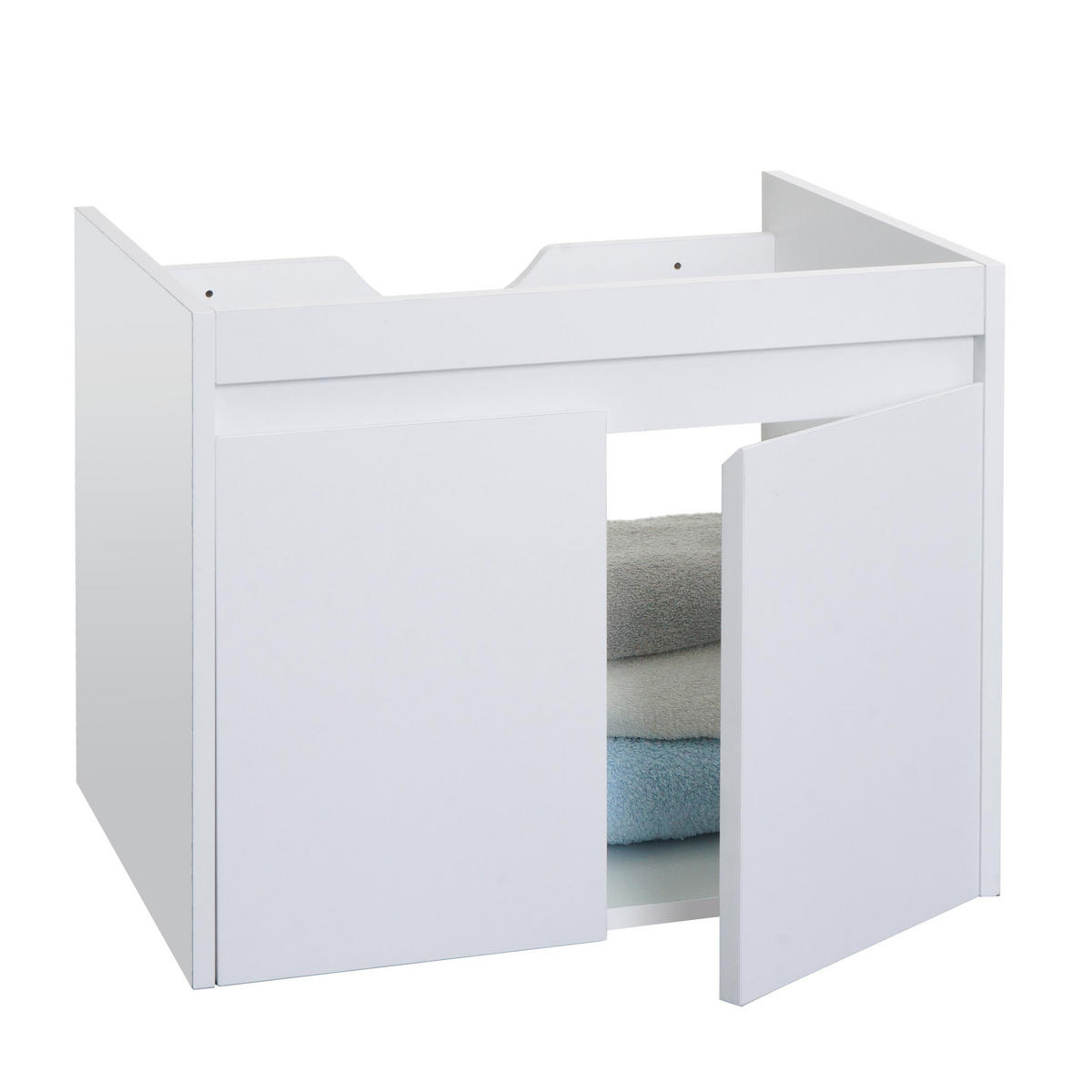 WASCHBECKENUNTERSCHRANK Weiß - Weiß, Holzwerkstoff (59/48/45cm) - MCW