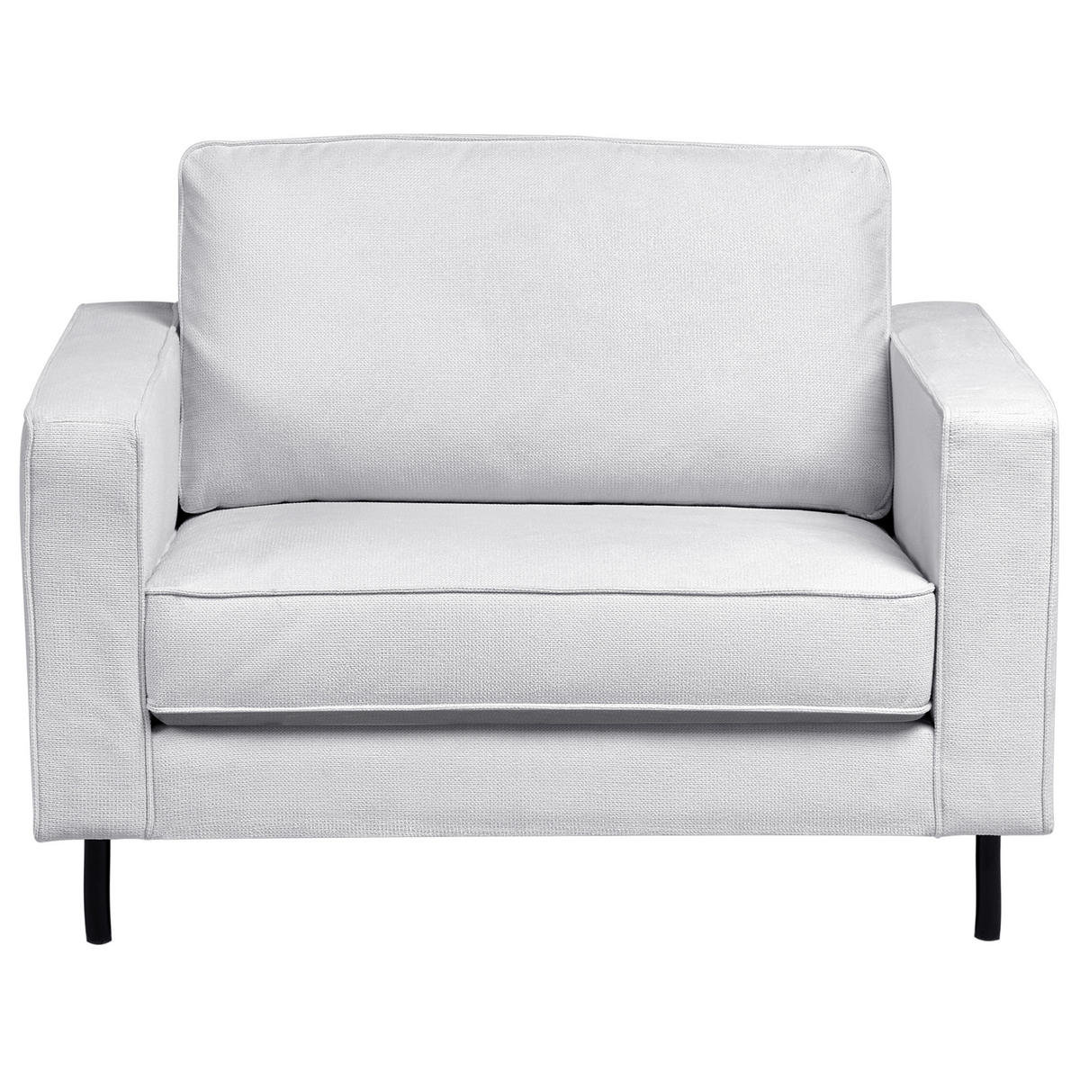 SESSEL Hellgrau Savalen - Hellgrau/Schwarz, Textil (117/87/91cm) - Beliani