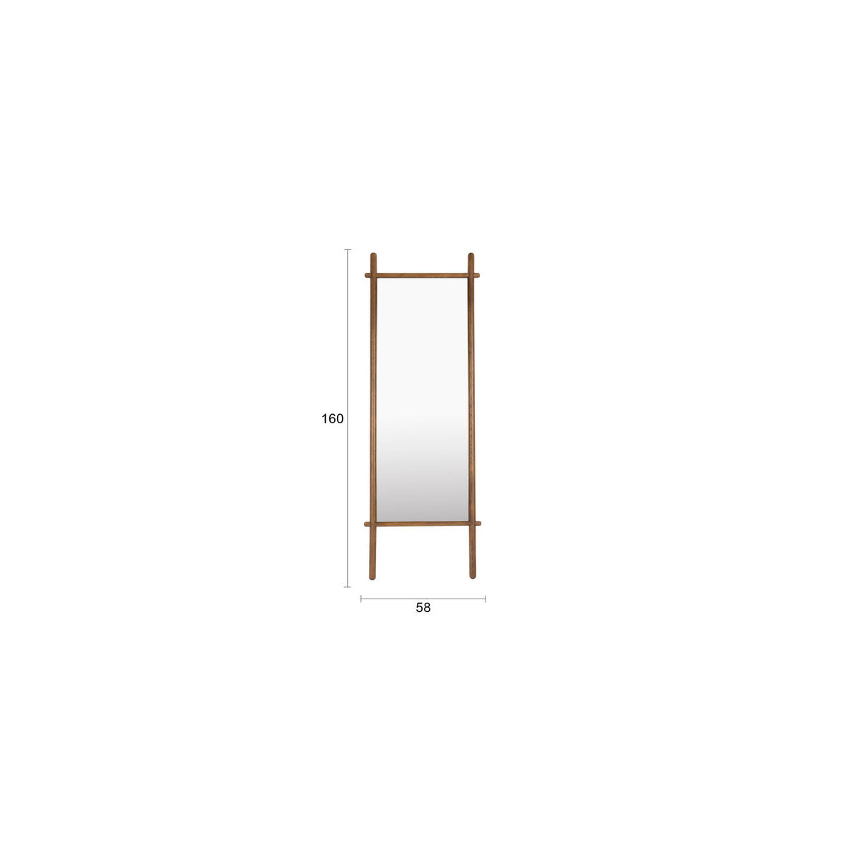 STANDSPIEGEL Solene Spiegel/ Dunkel - Braun, Holz (58/160/3.5cm) - Housecraft Living