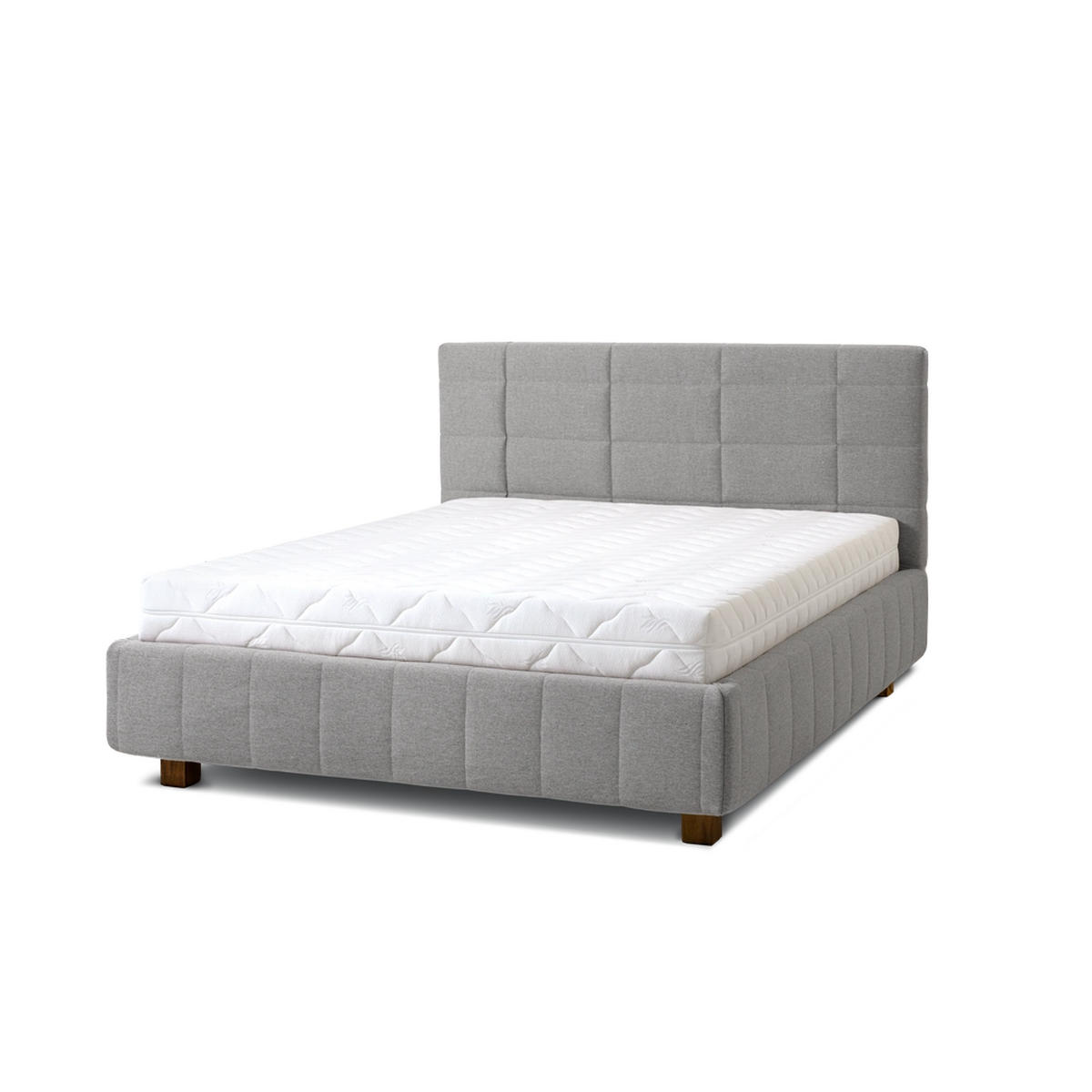 POLSTERBETT Reta 160x200 in Siena Gray - Grau, Holz - Letti Moderni