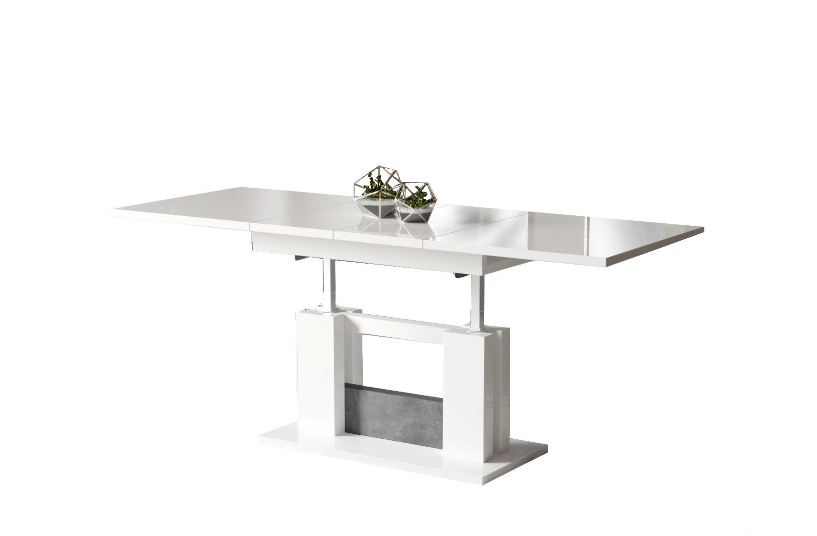 Endo-Moebel Couchtisch Weiß Hochglanz 65x58x110 cm
