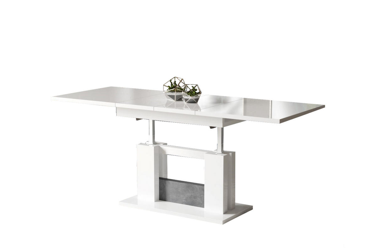 COUCHTISCH Fabel - Weiß Hochglanz, Holzwerkstoff (110/65/58cm) - Endo-Moebel