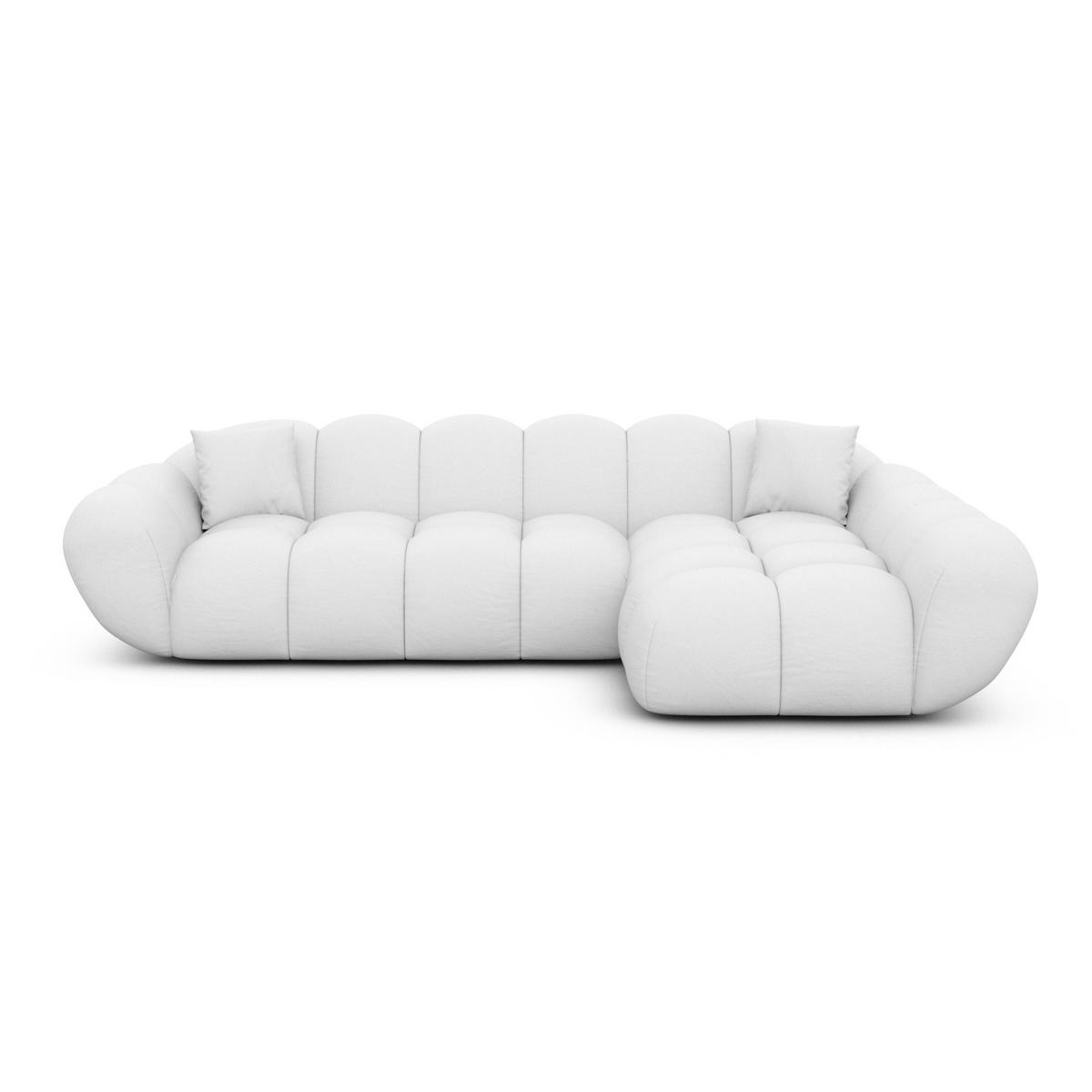 ECKSOFA Liva Weiß Echtleder L-Form Rechts - Weiß, Leder (160/265cm) - VAROYAL