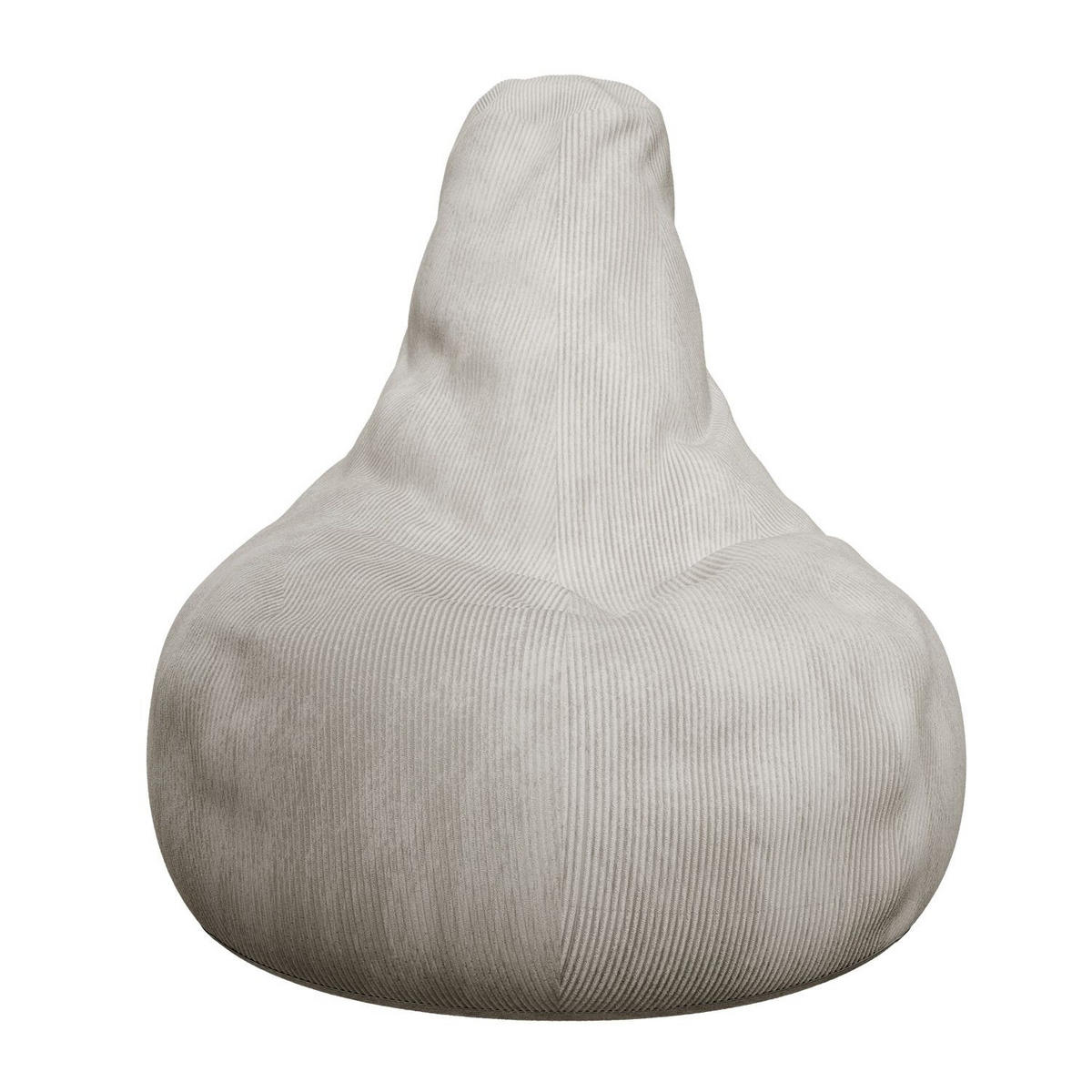 SITZSACK Chillex mit Hocker XL Cord beige - Beige, Textil (83/103/78cm) - Juskys