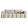 SCHLAFSOFA Dandelino Graubeige Velours - Greige/Schwarz, Kunststoff/Textil (250/90/112cm) - Selsey