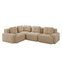 ECKSOFA modular Cord Beige - Beige, Kunststoff (104/382cm) - Meubliv