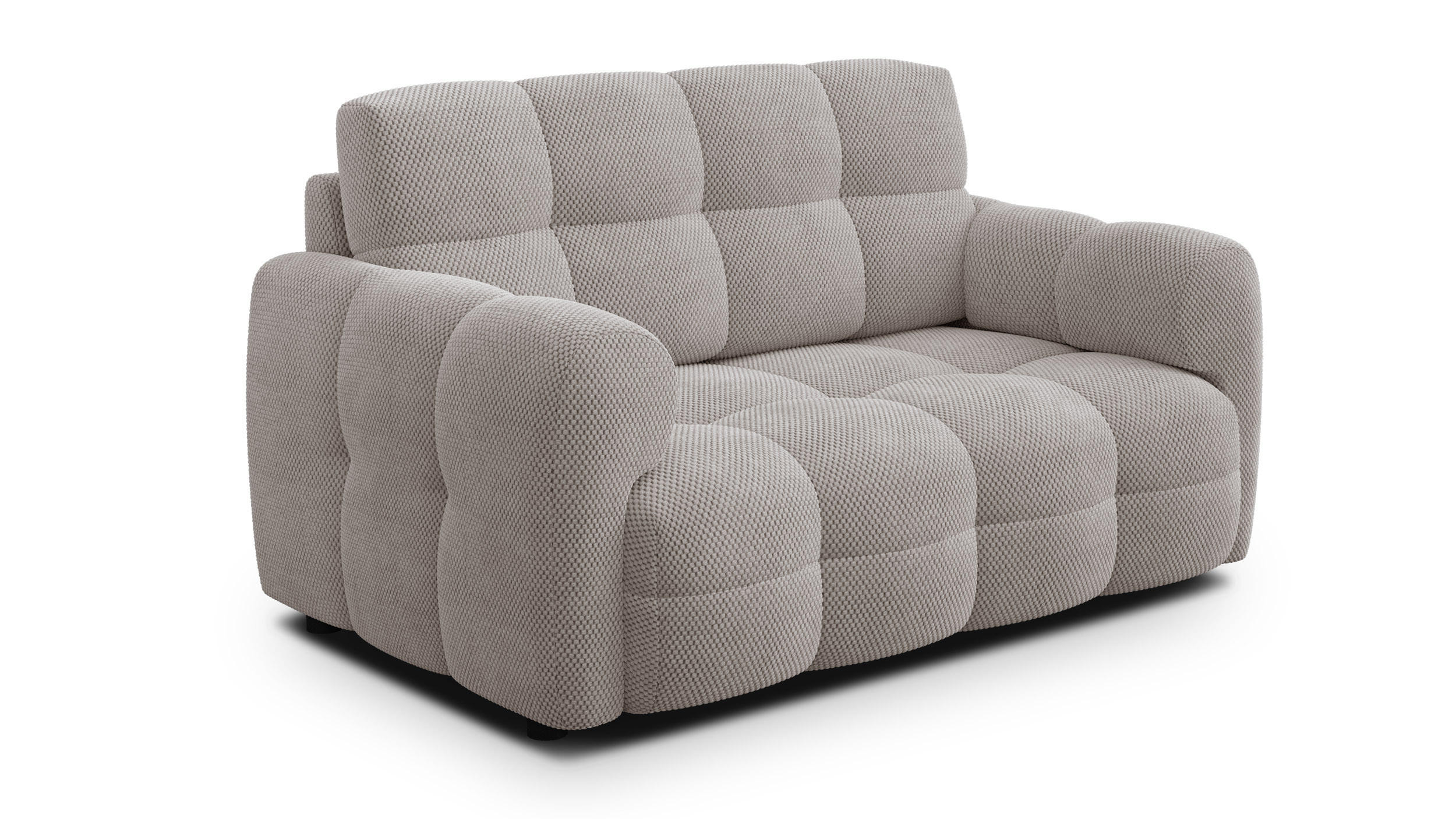 SOFA MELLOW 2-Sitzer, beige - Beige/Schwarz, Holz/Textil (153/87/98cm) - Courtois Laville