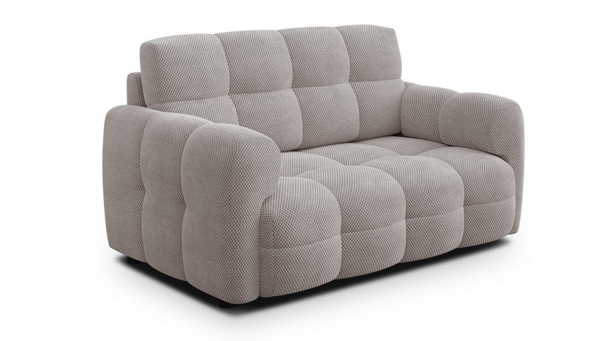 SOFA MELLOW 2-Sitzer, beige - Beige/Schwarz, Holz/Textil (153/87/98cm) - Courtois Laville