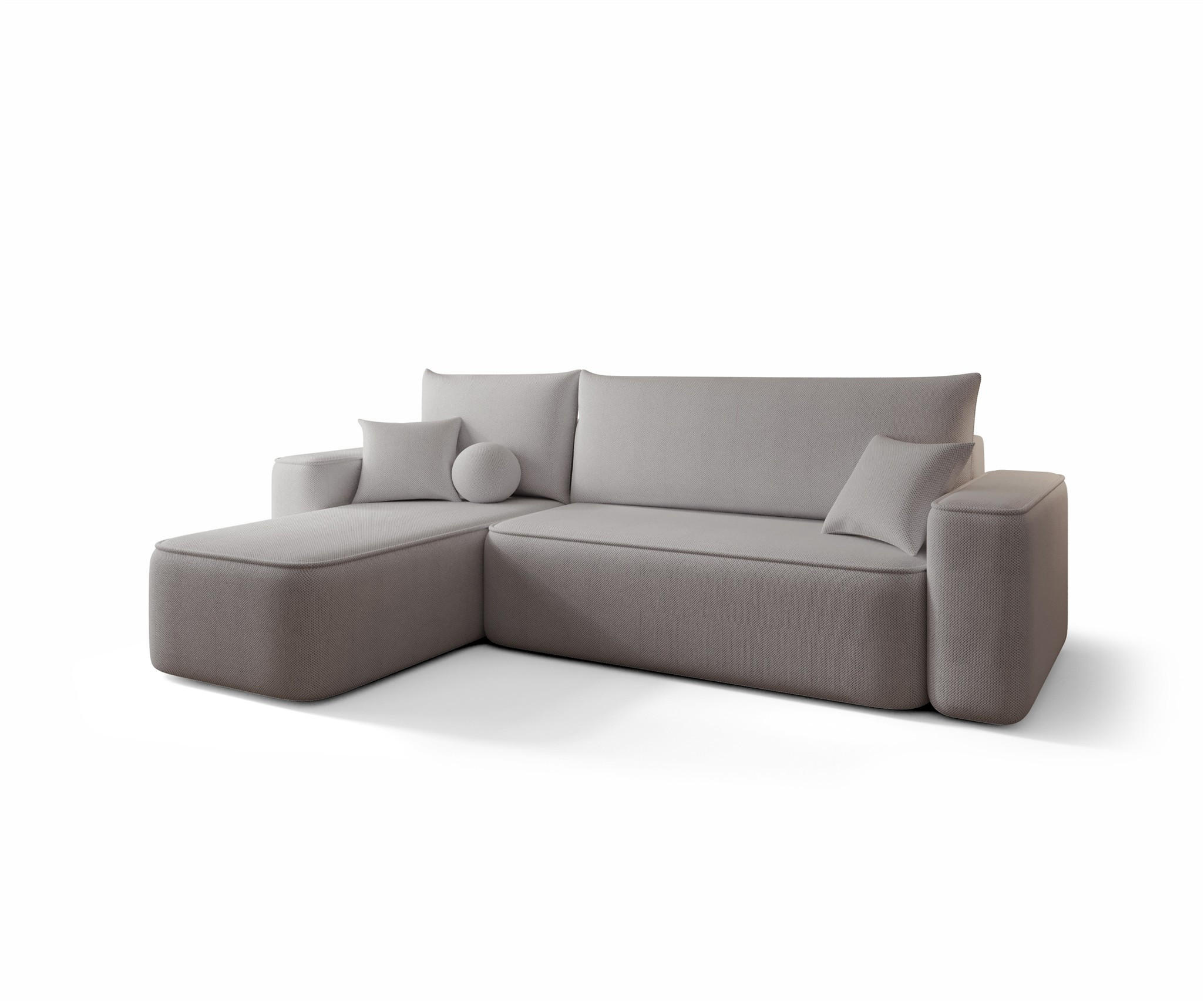 ECKSOFA Agepo In Curio - Grau, Holzwerkstoff/Textil (250/150cm) - Fun Möbel