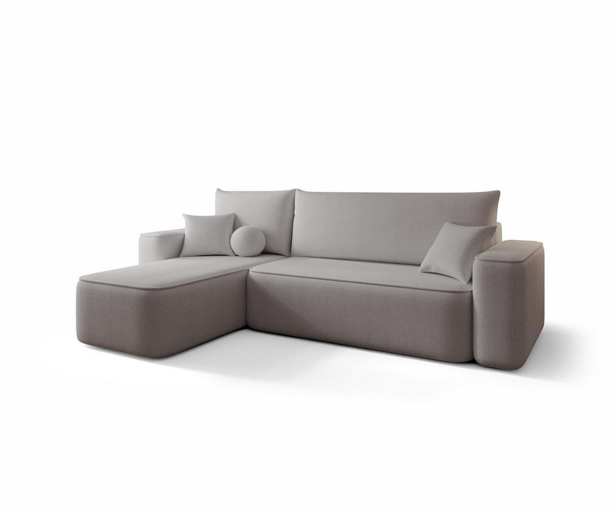 ECKSOFA Agepo In Curio - Grau, Holzwerkstoff/Textil (250/150cm) - Fun Möbel