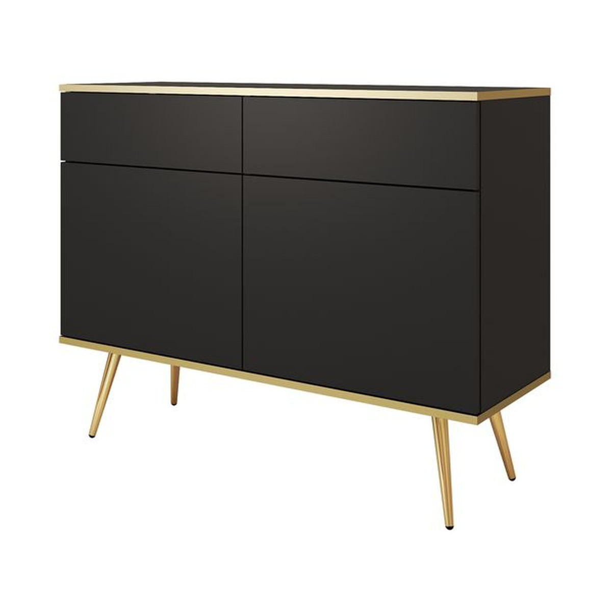 KOMMODE – KSZ107 – 107 cm – Oro System – Schwarz - Schwarz, Holzwerkstoff (107/85/39cm) - hi-markt