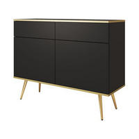 KOMMODE – KSZ107 – 107 cm – Oro System – Schwarz - Schwarz, Holzwerkstoff (107/85/39cm) - hi-markt
