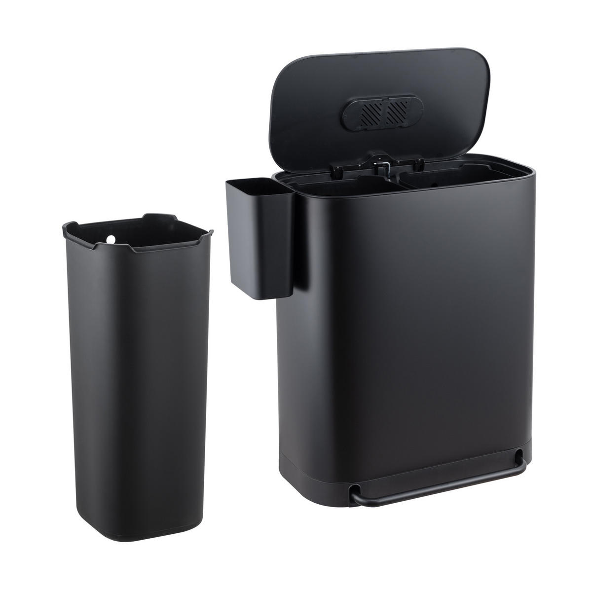 MÜLLEIMER MLT2X30 - Schwarz, Metall (57.5/68.5/37.5cm) - SVITA
