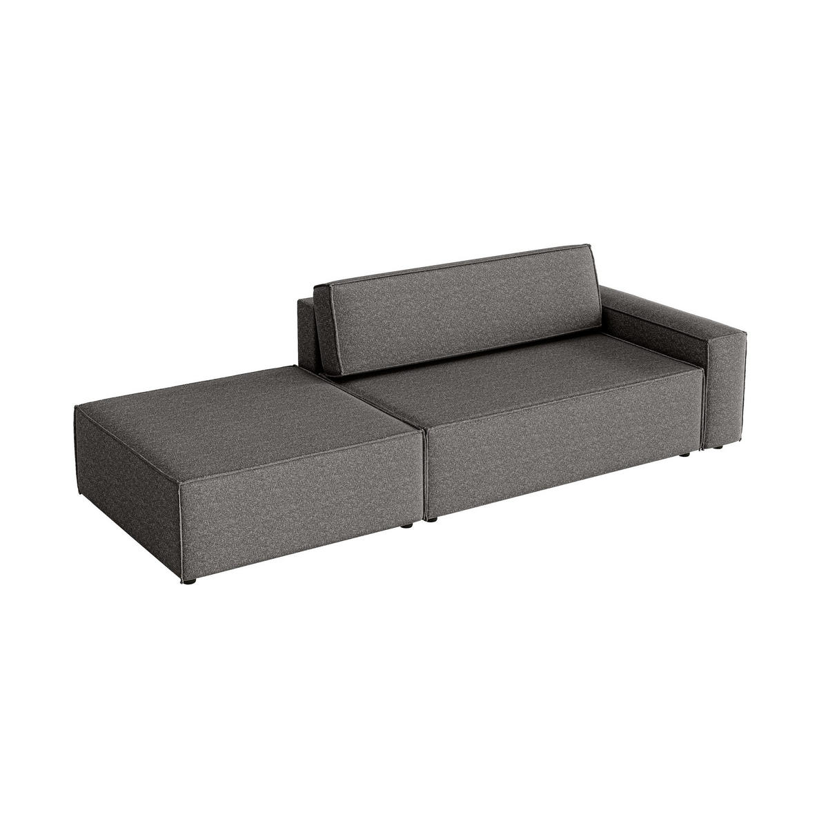 SCHLAFSOFA Lummo Si mit Schlaffunktion, Graphit - Graphitfarben, Textil (263/70/100cm) - Fedve