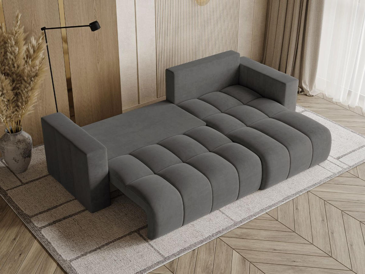 ECKSOFA Neva Dunkelgrau - Dunkelgrau, Holz/Textil (280/170cm) - Graingold