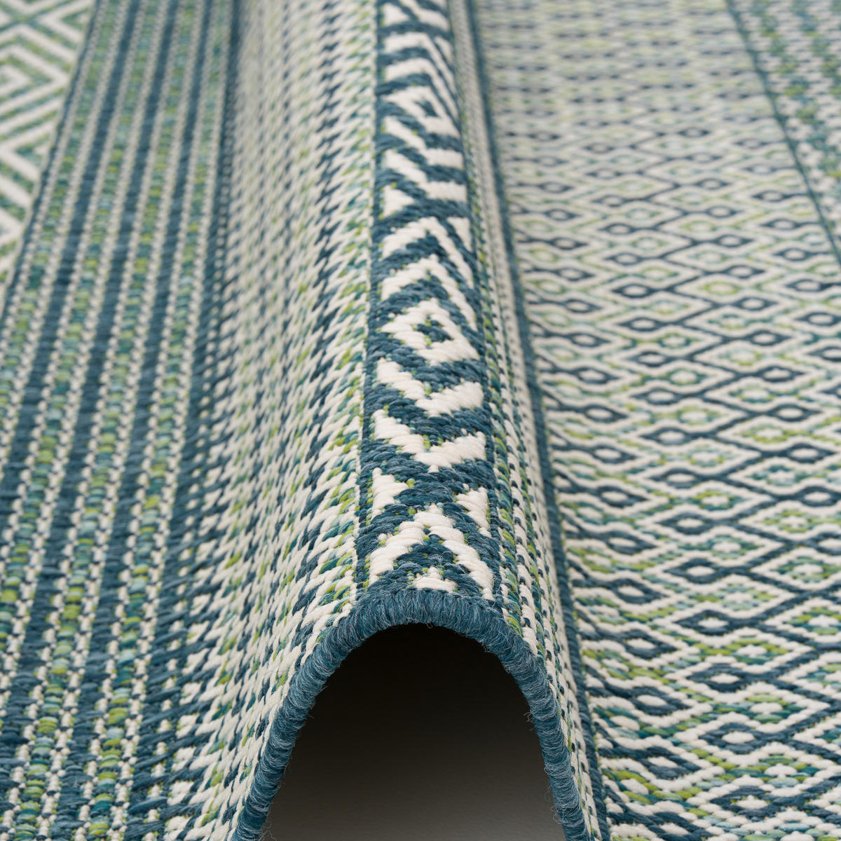 IN- UND OUTDOOR TEPPICH CARPETTO - Blau, Textil (133/190cm) - Pergamon