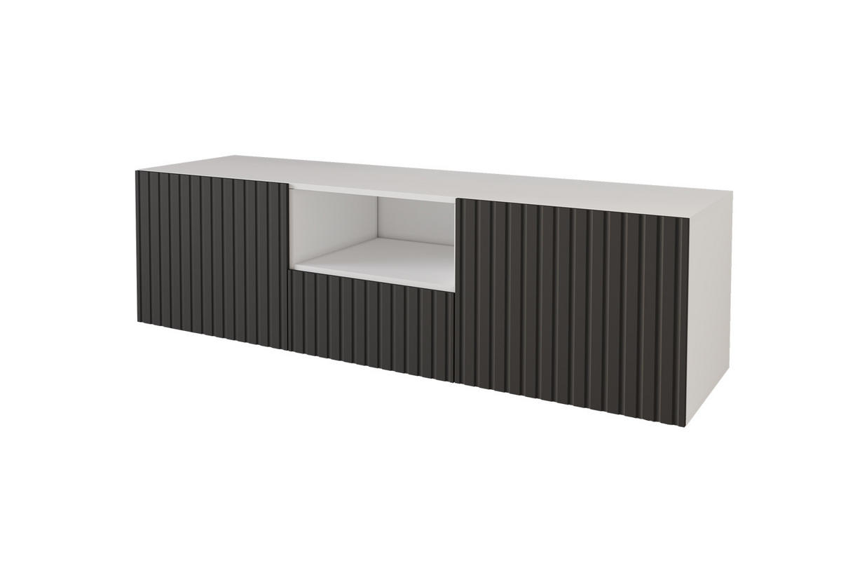LOWBOARD KITO-W 140x40x41 cm - Weiß / Schwarz - Schwarz, Holzwerkstoff (140/40/41cm) - ALTDECOR