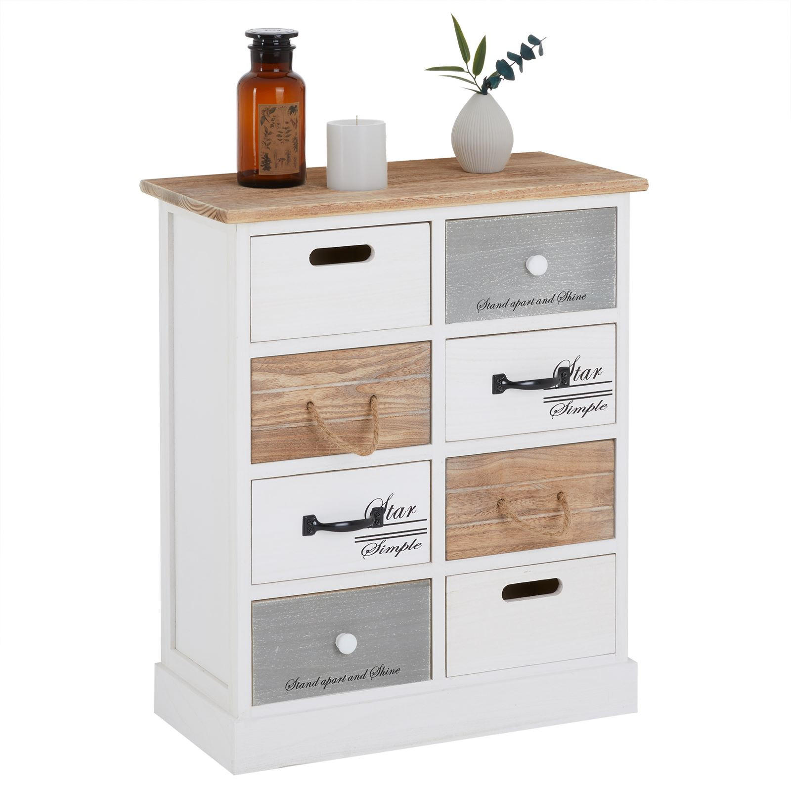 KOMMODE SALVA - Weiß, Holz (53/64/27cm) - CARO-Möbel