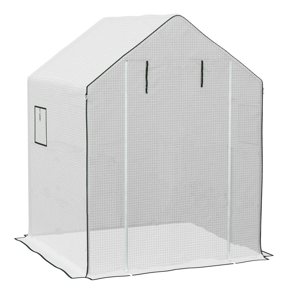 PE-FOLIE für Tomatenhaus, Treibhaus, Weiß, 140 x 143 x 190 cm - Weiß, Kunststoff (143/190/140cm) - Outsunny
