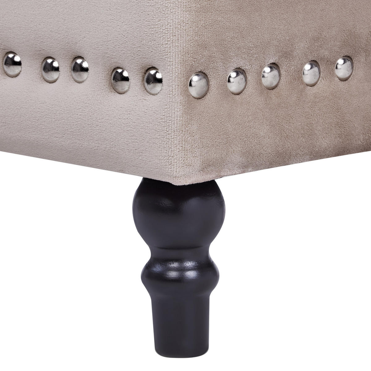 POUF Beige Loretto - Beige, Textil (37/40/37cm) - Beliani