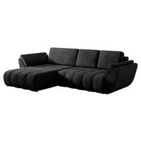ECKSOFA Faro - Dunkelgrau/Schwarz, Holz/Kunststoff (283/195cm) - MIRJAN24